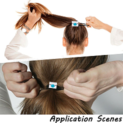 3 шт. резинки для волос из искусственного сплава и смолы цвета бирюзы&nbsp;OHAR-CY0001-09