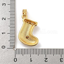 Ciondoli natalizi in ottone con micro pavé di zirconi&nbsp;KK-H468-02C-03G