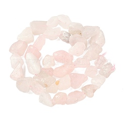 Сырой грубый натуральный розовый кварц бисер прядь G-M453-D01