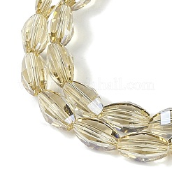 Стеклянные бусины с гальваническим покрытием &nbsp;GLAA-Q101-03A-PL03