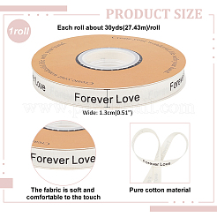 30 ярд хлопковой ленты с принтом «Вечно люблю» OCOR-WH0086-87A