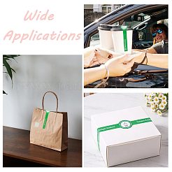 銅版紙ステッカー  不正開封防止カップシール  グリーン  225x25x0.1mm  500PCS /ロールについて&nbsp;OFST-WH0004-197C