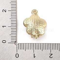 合金ガラスラインストーンチャーム  樹脂パール付き  ゴールドカラー  カラフル  花  19x14.5x7.5mm  穴：1.6mm&nbsp;PALLOY-U003-05D-G