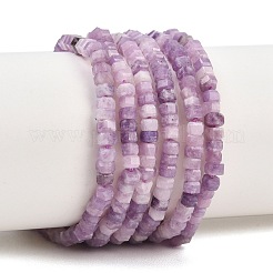 Натуральный лепидолит / пурпурный слюдяный камень бисер пряди&nbsp;G-G345-C18-2x4mm