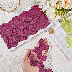 10 ярд металлизированной полиэстеровой волнистой ленты для отделки бахромой&nbsp;SRIB-GF0001-38P