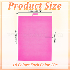 10 шт. 10-х цветные пластиковые листы холста для вышивки&nbsp;DIY-AR0004-72