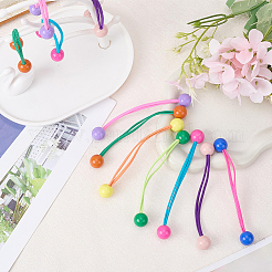 7 шт. 7 стиля акриловые круглые резинки для волос карамельного цвета&nbsp;OHAR-CP0001-22A