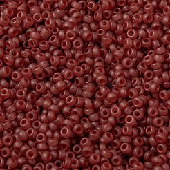 MIYUKIラウンドロカイユビーズ  日本製シードビーズ  15/0  （rr372)セミフロストベリー  1.5mm  穴：0.7mm  約27777個/50g&nbsp;SEED-X0056-RR0372