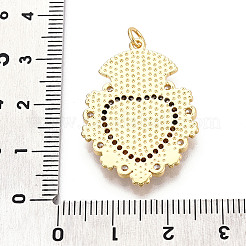 Латунные микропаве прозрачные подвески с фианитом&nbsp;KK-N268-44G