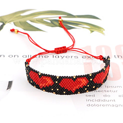 Браслеты из бисера Миюки в стиле бохо с регулируемым узором в виде сердца для женщин&nbsp;GW8629