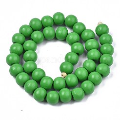 Расписные бусины из натурального дерева WOOD-S053-54E