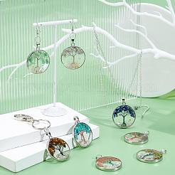 10шт 10 стильные подвески из смешанных драгоценных камней G-PH0019-19