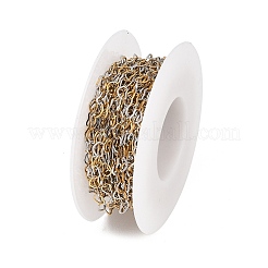 Двухцветные цепочки из нержавеющей стали 304 с звеньями в форме сердца&nbsp;CHS-C013-04A-01