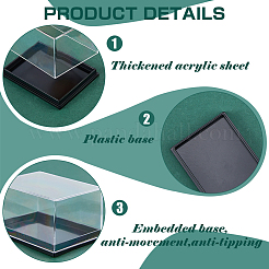 Прямоугольная коробка для бейджа&nbsp;CON-WH0099-50