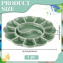 1 шт. фарфоровая палитра для акварели и масла&nbsp;AJEW-BC0009-31