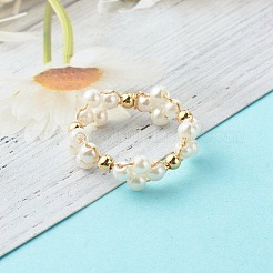 Стеклянные жемчужные бусины перстни RJEW-TA00005