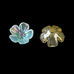 アクリルビーズキャップ  花  ミックスカラー  10.5x10.5x4mm  穴：1.6mm  約3846個/500g&nbsp;OACR-G057-01B