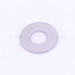 ステンレス製平ワッシャー  リング  ステンレス鋼色  6x0.3mm  内径：2.2~2.5mm&nbsp;AJEW-WH0018-80P-03
