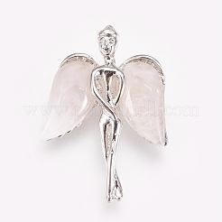 Природного розового кварца подвески&nbsp;KK-G346-02B