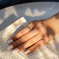 925 регулируемое кольцо из стерлингового серебра для женщин RJEW-H257-05G