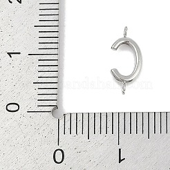 304ステンレススチールレターコネクタチャーム  ステンレス鋼色  文字C  12x5.5x2mm  穴：1.2mm&nbsp;STAS-M108-01P-03