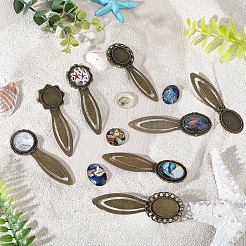 Наборы для самостоятельного изготовления овальных и плоских круглых закладок с животными&nbsp;DIY-SC0032-10