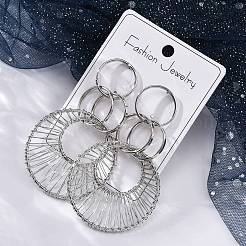 Серьги-гвоздики из сплава и железа&nbsp;LS-EJEW-M075-06P