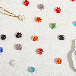 45 шт. 9-цветные светящиеся стеклянные бусины ручной работы из золотой фольги FOIL-PA0001-01