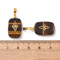 Natürlichen Tigerauge Anhänger&nbsp;G-G461-07G-05
