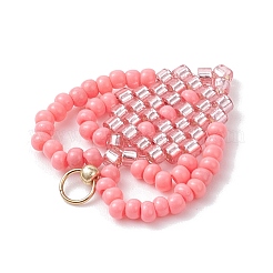 Подвески ручной работы из стеклянных бусин в форме сердца&nbsp;PALLOY-MZ00964-03