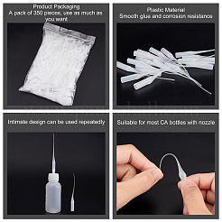 350 compte-gouttes de colle jetable en plastique&nbsp;TOOL-PH0001-55