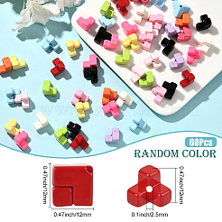 60 шт. окрашенные в духовке непрозрачные акриловые бусины&nbsp;OACR-SP0001-91