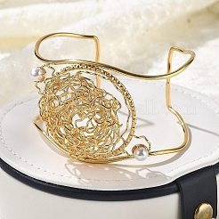 Браслеты-манжеты из нержавеющей стали 304 для женщин&nbsp;BJEW-Z091-04G-01