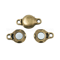 DIYのジュエリーパーツ  真鍮マグネットクラスプ付き  合金カニカンと真鍮の丸カン  アンティークブロンズ  10x6mm  穴：1mm&nbsp;DIY-TA0001-77AB