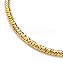 Collane da donna con catena a serpente rotonda in ottone placcato di lunga durata&nbsp;NJEW-G105-03G