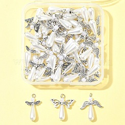 50 шт. 3 подвески в виде ангела из пластика с имитацией жемчуга PALLOY-FS00026