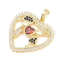 Valentinstag Messing Micro Pave Zirkonia Anhänger&nbsp;KK-H273-46G-02