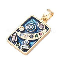 Pendentifs en laiton avec zircon cubique micro pavé&nbsp;KK-C264-13G