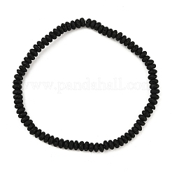 Браслеты из натуральных бусин рондель из лавового камня для мужчин&nbsp;BJEW-JB12054-01