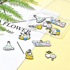 10 шт. 5 стиля подвески из сплава и эмали на тему химии и науки&nbsp;ENAM-FS0002-27