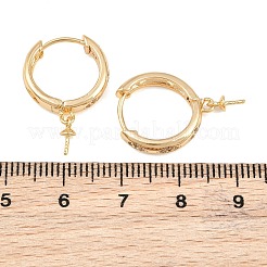 Risultati dell'orecchino a cerchio huggie in ottone con micro pavé di zirconi chiari&nbsp;KK-CBA2DE6-16G