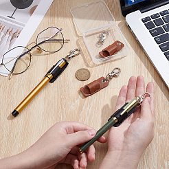 4 шт. 2-цветный портативный чехол-зажим для ручки из искусственной кожи&nbsp;AJEW-UN0002-71