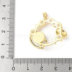 Небесные подвески из латуни с микропаве из прозрачного кубического циркония&nbsp;ZIRC-I071-09G