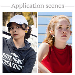 6 пара серег-гвоздиков в форме сердечек из дерева в спортивном стиле&nbsp;EJEW-TA0001-33