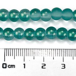 Fili di perle di vetro trasparente satinato&nbsp;GLAA-P065-6mm-08