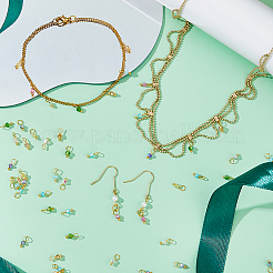 120шт 10 цвета граненые стеклянные подвески&nbsp;PALLOY-FH00134