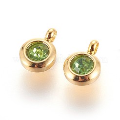Ciondoli in strass in acciaio inossidabile 304&nbsp;X-STAS-P237-10G-M