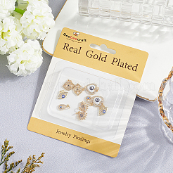 10 шт. 5 стиля латунных подвесок с микропаве из кубического циркония KK-BBC0019-55