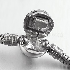 変色しにくい304ステンレススチールブレスレット  ステンレス鋼色  2-1/4インチ（5.7cm）  3mm&nbsp;STAS-L137-01