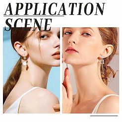 20 пара двухцветных латунных сережек-гвоздиков KK-BC0010-63